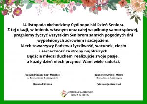 Życzenia z okazji Ogólnopolskiego Dnia Seniora